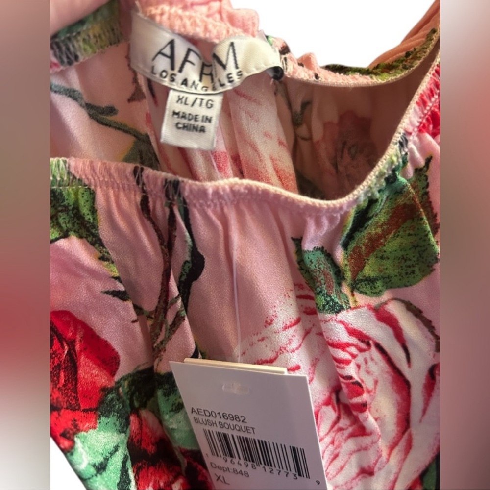 AFRM Pink Floral Maxi Dress-New with Tags - Picture 5 of 6
